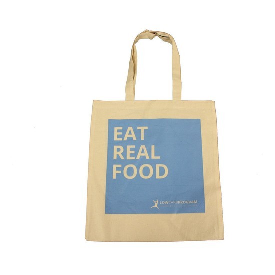 Eat Real Food Natural Cotton Shopping Bag - Diabetes.co.uk