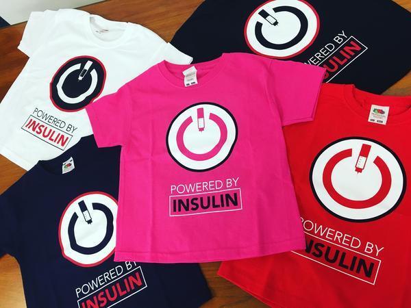 Powered by Insulin 3XL-5XL T-Shirts | Diabetes.co.uk