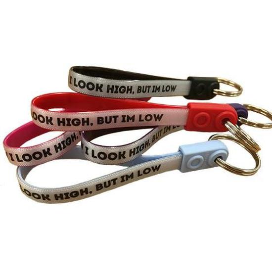 I Know I Look High, But I'm Low Loopy Keyring (5 Colours) - Diabetes.co.uk