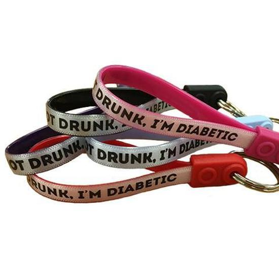 I'm Not Drunk, I'm Diabetic Loopy Keyring (5 Colours) - Diabetes.co.uk