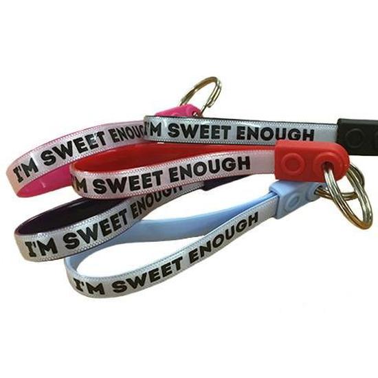 I'm Sweet Enough Loopy Keyring (5 Colours) - Diabetes.co.uk