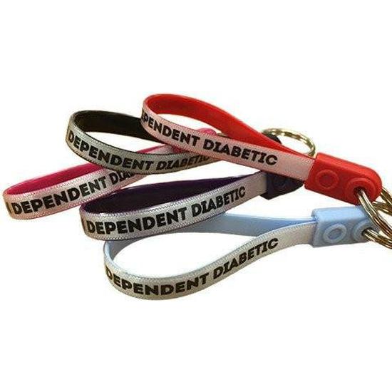 Insulin Dependent Diabetic Loopy Keyring (all 8 Colours) - Diabetes.co.uk