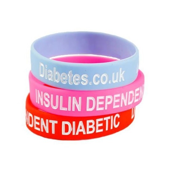 Insulin Dependent Diabetic Silicone Wristband - Toddler (3 Colours) - Diabetes.co.uk