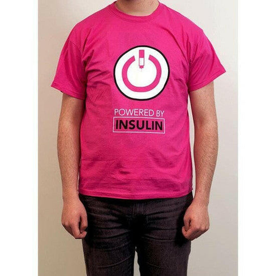 Powered by Insulin Tee (Male) - Diabetes.co.uk