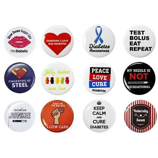 Ultimate Button Pin Badge Pack - Diabetes.co.uk